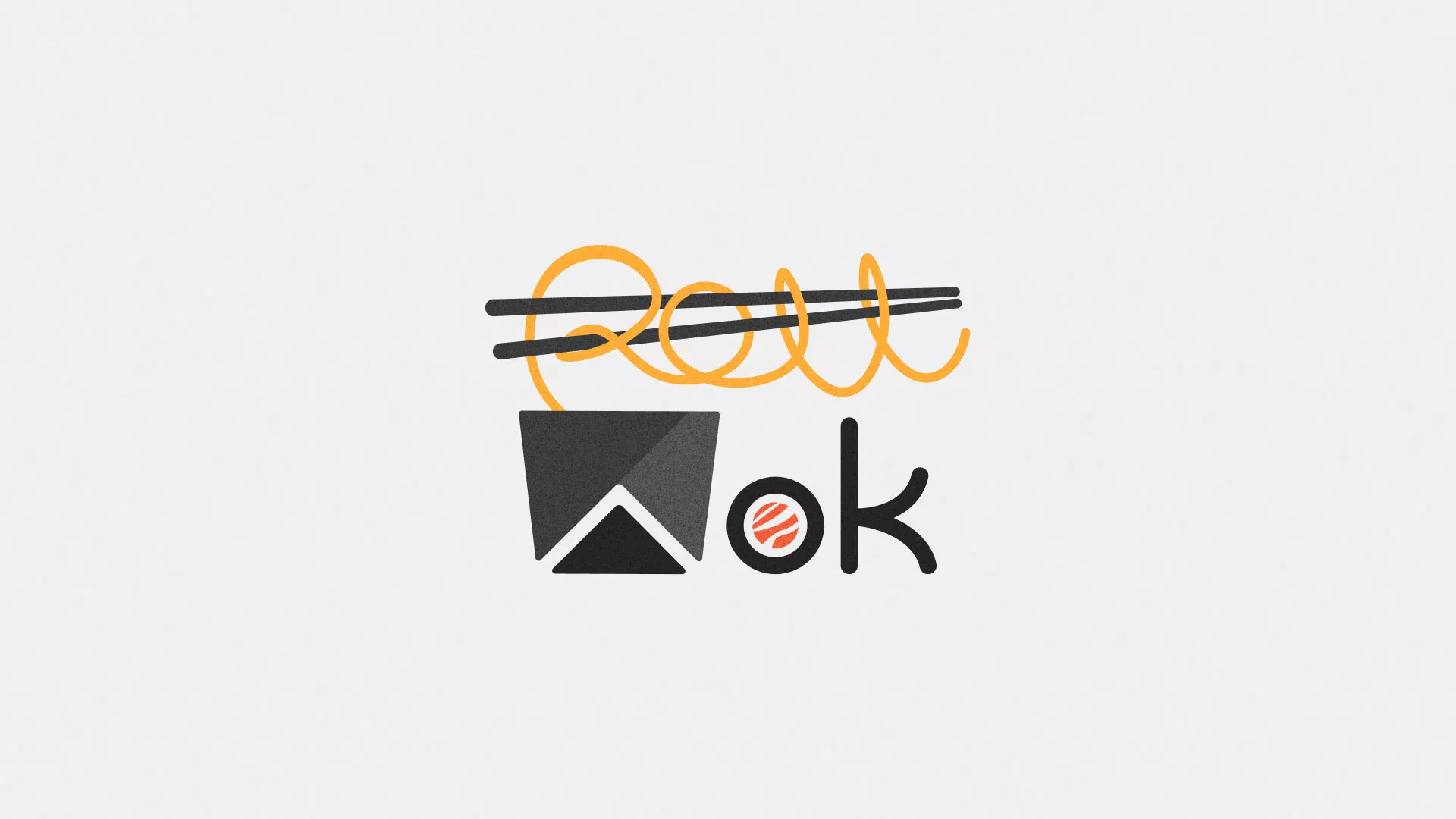 Разработка логотипа суши-бара «Roll Wok Club» в Балашове