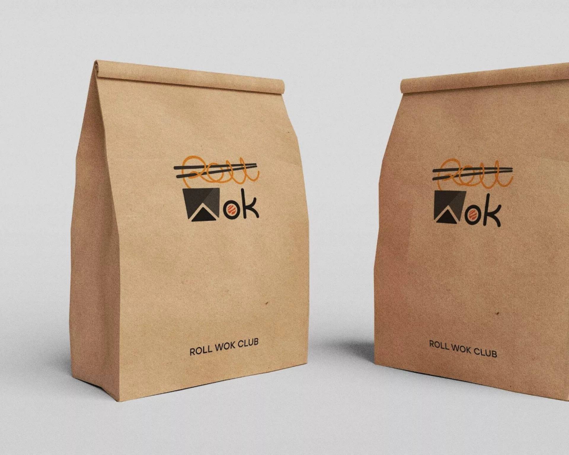 Создание дизайна упаковки суши-бара «Roll Wok Club» в Балашове
